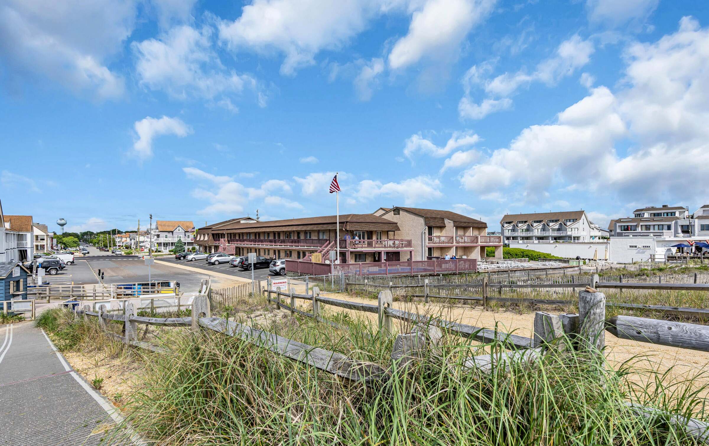 Windswept Motel from the beach